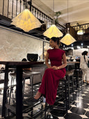 Custom size Maroon dress