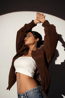 Suede leather jacket