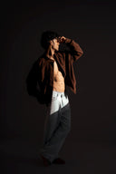 Suede leather jacket