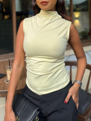 Sleeveless Butter Yellow Top