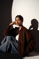 Suede leather jacket