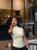 Sleeveless Butter Yellow Top
