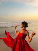 Flowing Red Dress