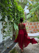 Flowing Red Dress