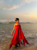 Flowing Red Dress