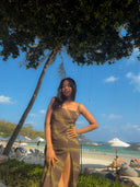 Fitted Dress with Slit