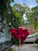 Flowing Red Dress