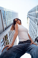 Sleeveless Crew neck Top