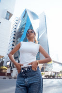 Sleeveless Crew neck Top